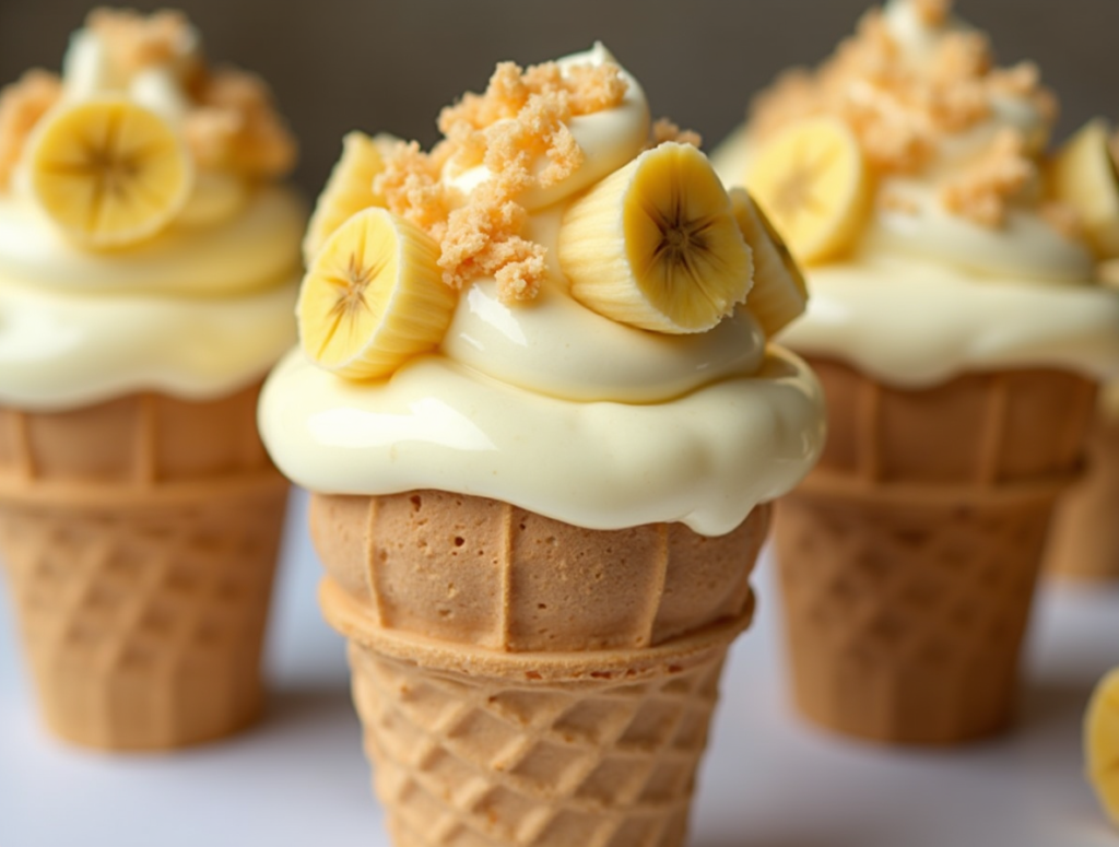 Banana Pudding Cheesecake Cones